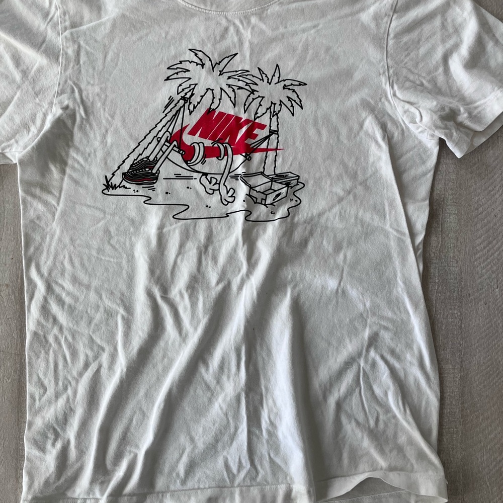 Nike Kids Aqua and Red Dotted Tee